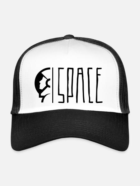 Space - Astronaute - Casquette trucker  - blanc/noir - Devant