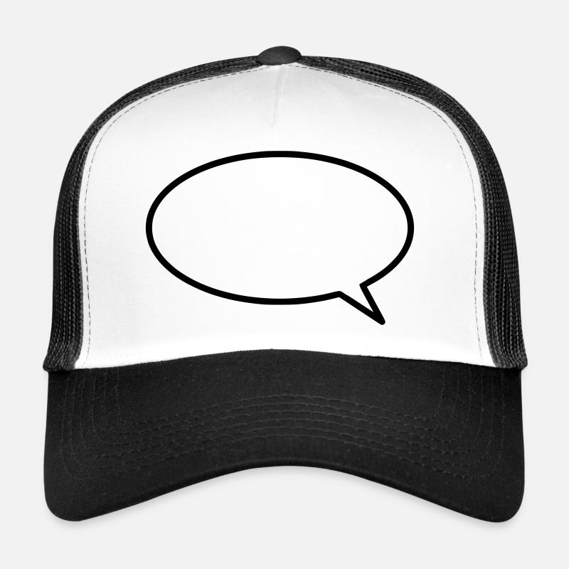 Sprechblase (rund) - Trucker Cap - Weiß/Schwarz
