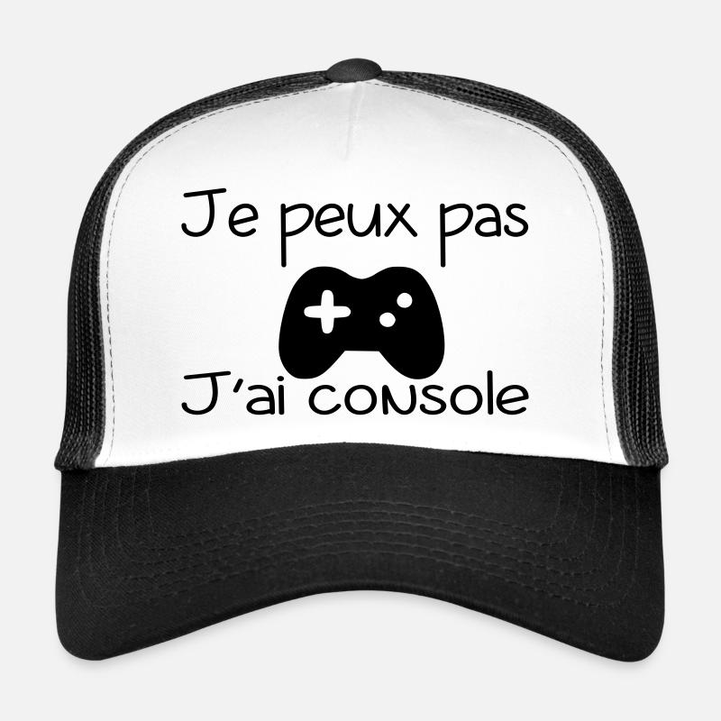 JE PEUX PAS JAI CONSOLE - Casquette trucker  - blanc/noir