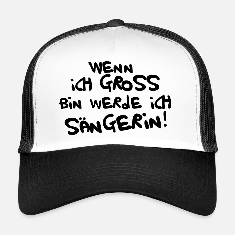Ich werde Sängerin - Trucker Cap - Weiß/Schwarz