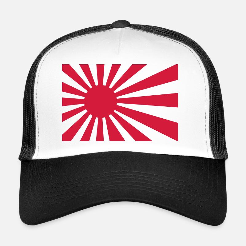 Japan Flag - Trucker Cap - Weiß/Schwarz
