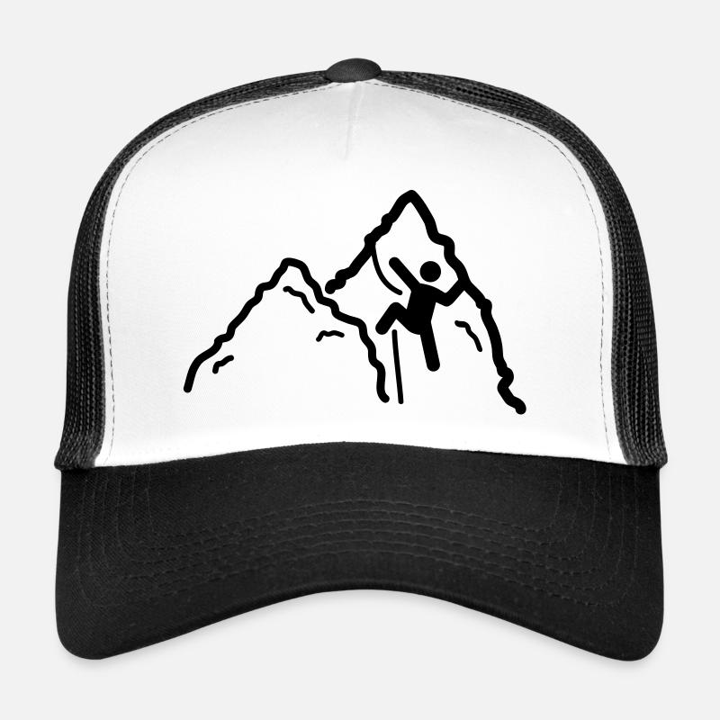 Klettern motiv - Trucker Cap - Weiß/Schwarz
