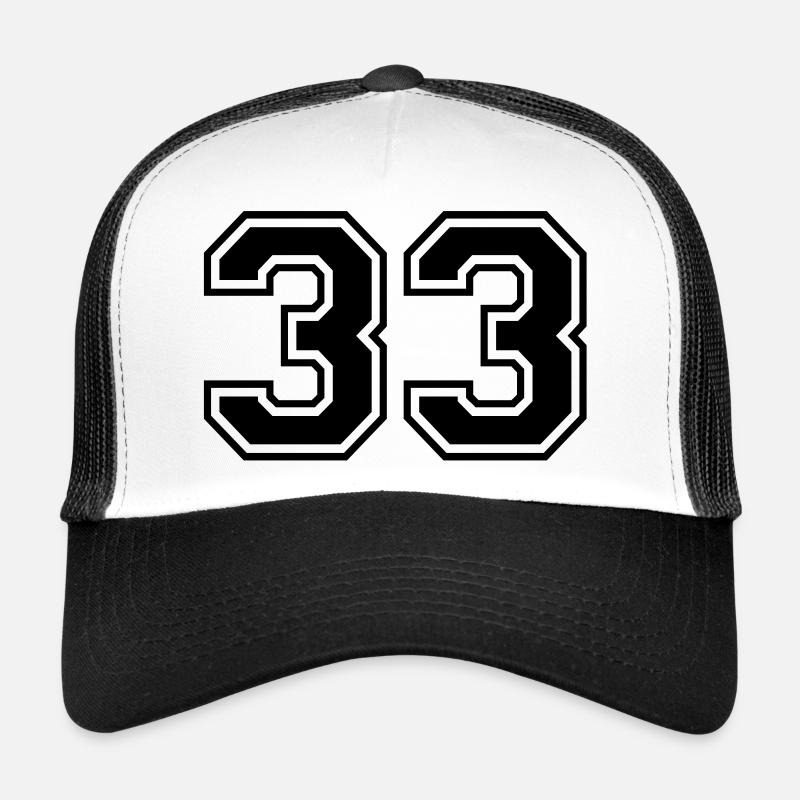 33 - Trucker Cap - Weiß/Schwarz