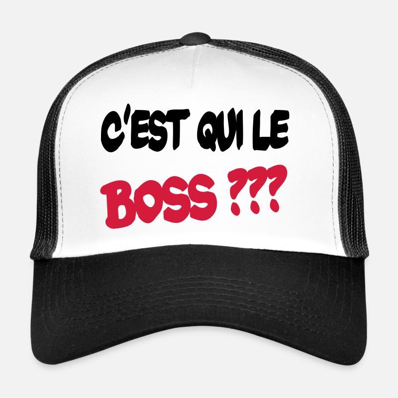 C'est qui le boss ? - Trucker Cap - Weiß/Schwarz