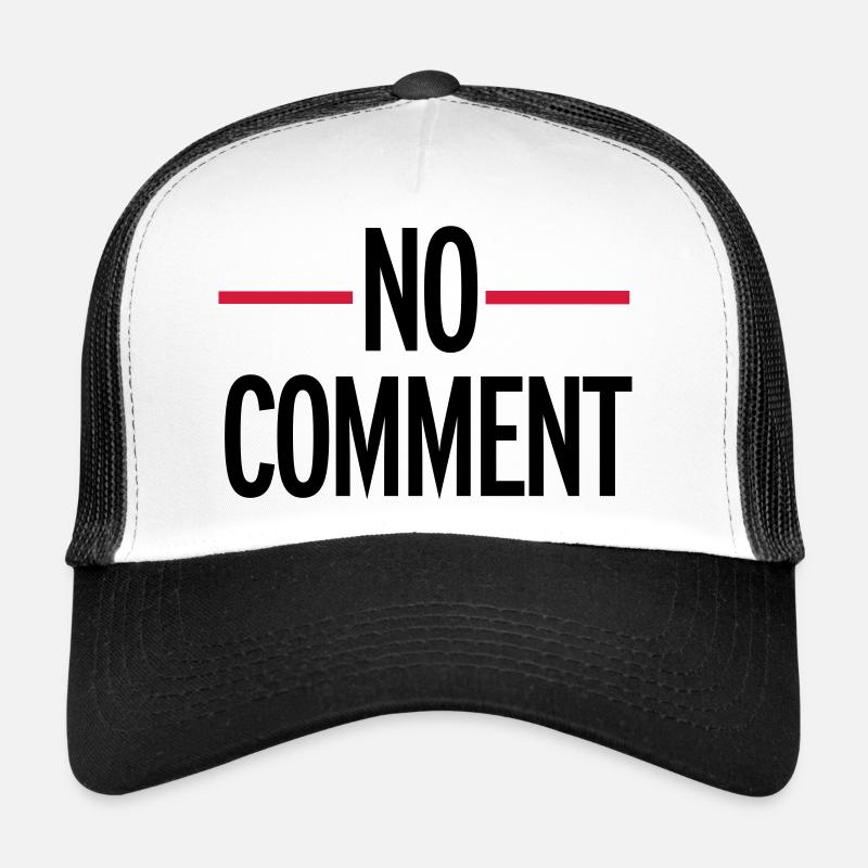 No Comment - Casquette trucker  - blanc/noir