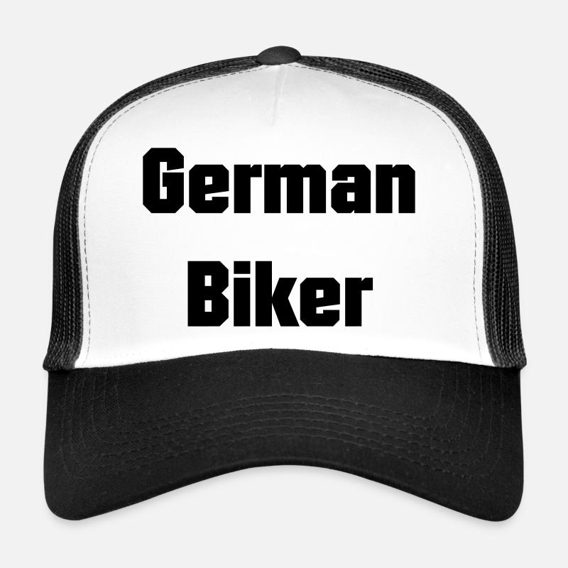 German Biker, Motorcyclist, Patch, Sticker Trucker Cap