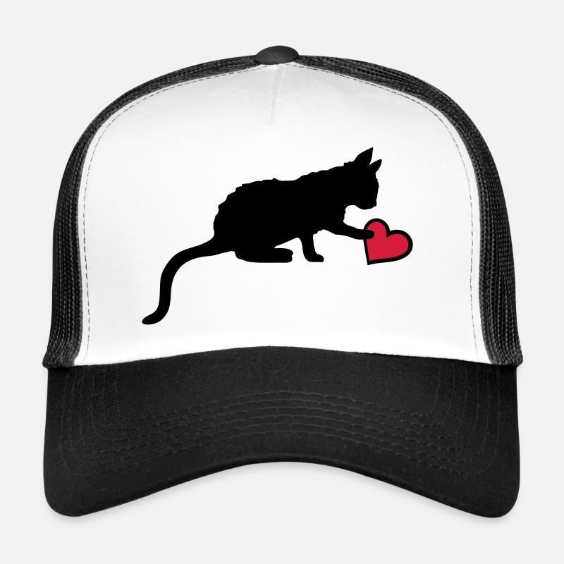 Cute kitten touches heart Trucker Cap