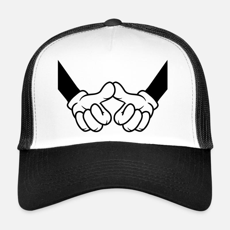 Les pouces de salutation touchent les amis Casquette trucker 