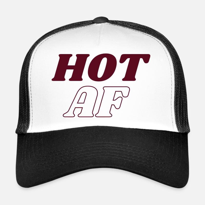 HOT AF - Trucker Cap - Weiß/Schwarz