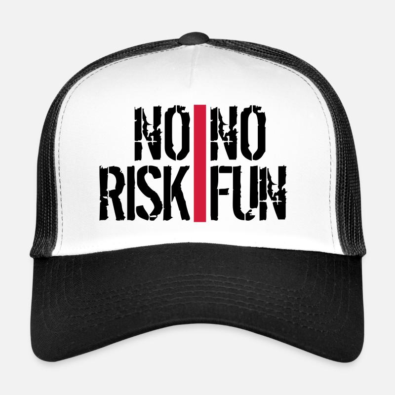 bars stripes spontaneous font no risk no fun spr Trucker Cap