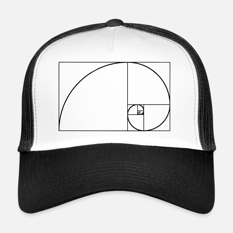 Spirale de Fibonacci, section doré, Phi, evolution Casquette trucker 