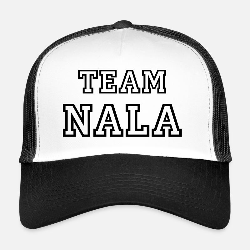 TEAM NALA Hundename Hündin TeamTrikot - Trucker Cap - Weiß/Schwarz
