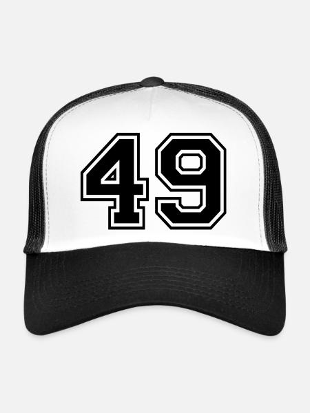 49 - Trucker Cap - Weiß/Schwarz