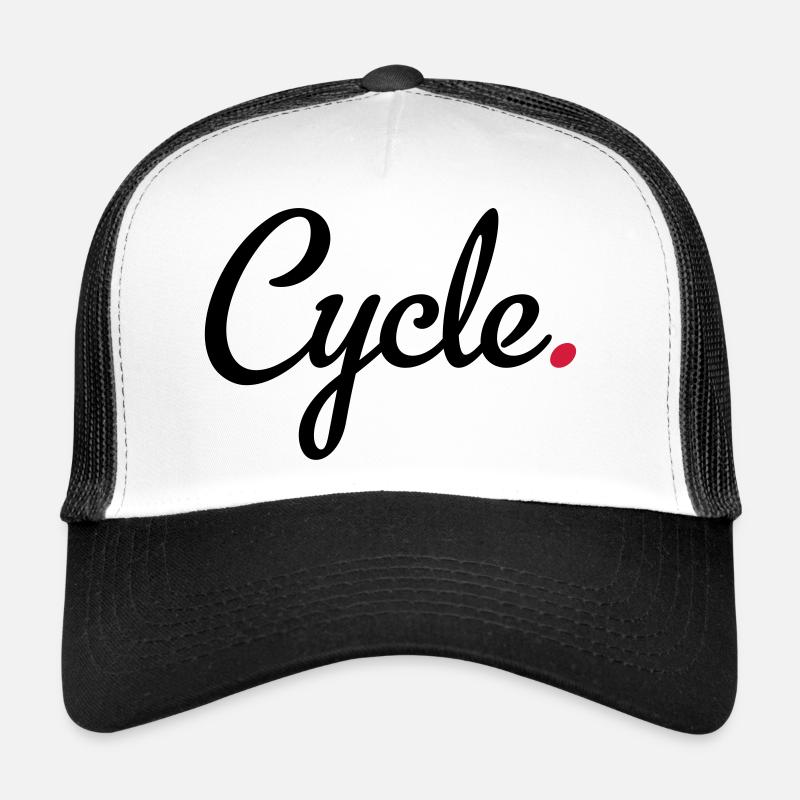 Radsport - Trucker Cap - Weiß/Schwarz