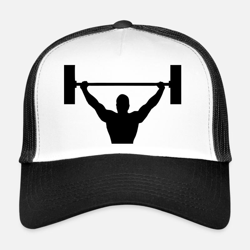 musculation - Casquette trucker - blanc/noir