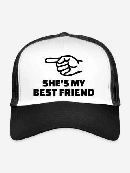 She's my best friend - Casquette trucker  - blanc/noir - Devant