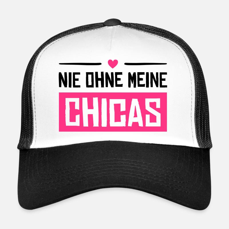 nie ohne meine chicas - Trucker Cap - Weiß/Schwarz