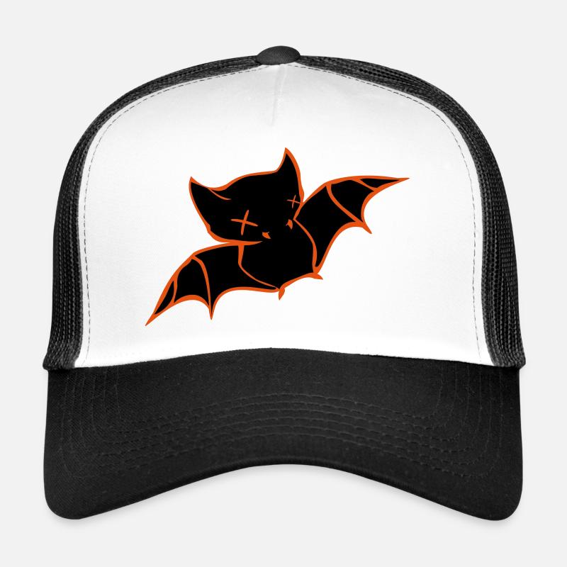 Bat Halloween - Trucker Cap - white/black