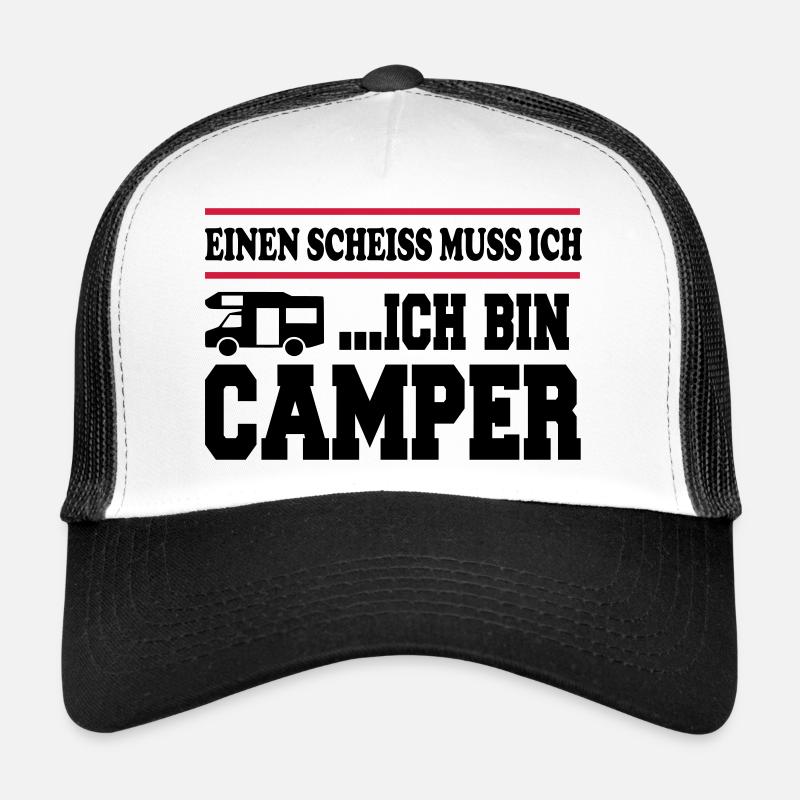 Scheiss muss ich Camping Camper Trucker Cap
