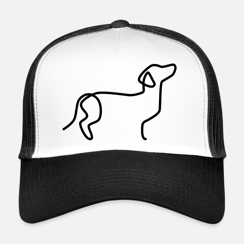 Teckel - Casquette trucker  - blanc/noir