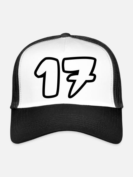 17 - Trucker Cap - white/black - Front