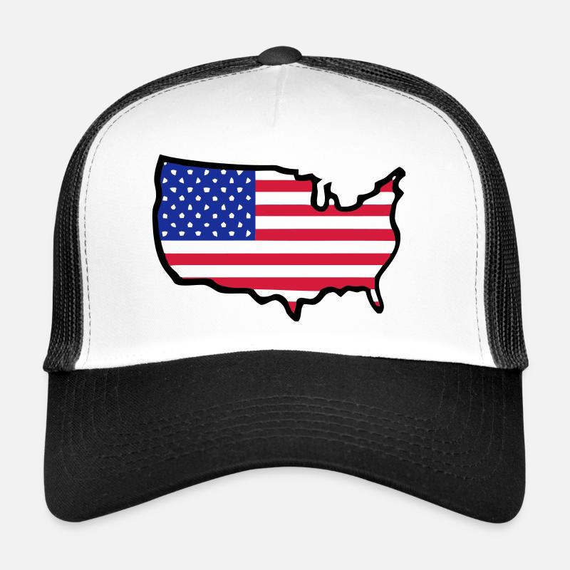 Etats-Unis diminuent le contour de pays Casquette trucker 