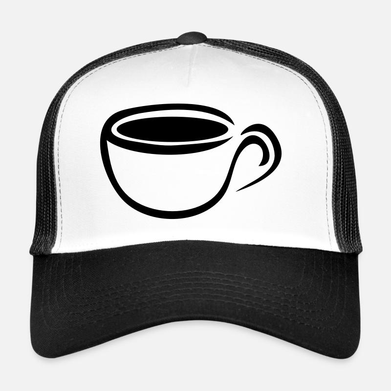 Coffee Cup Coffee Coffee 1c - Trucker Cap - white/black