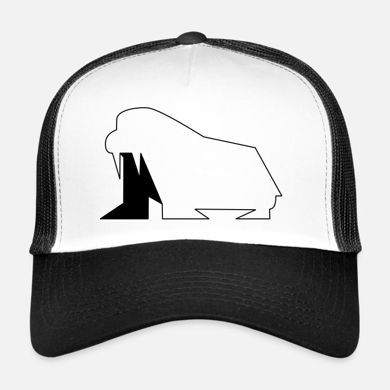 Walrus 02 - Trucker Cap - Weiß/Schwarz