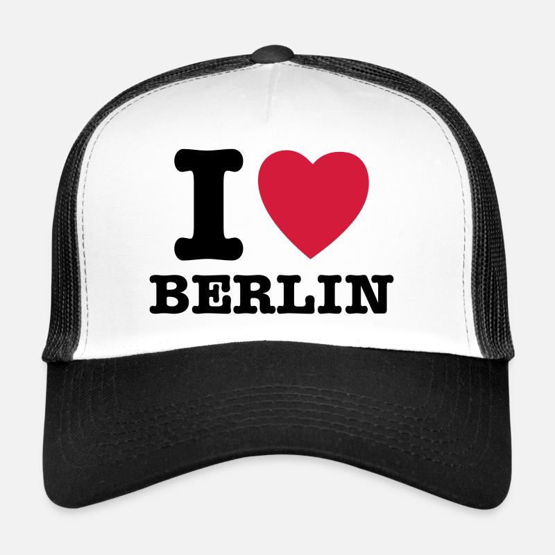 Berlin - Casquette trucker  - blanc/noir