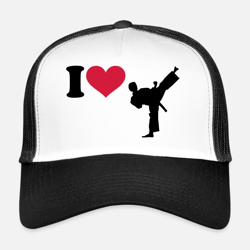 karate - Trucker Cap - Weiß/Schwarz