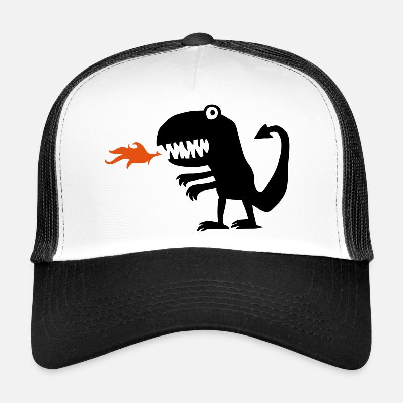 Drache - Trucker Cap - Weiß/Schwarz