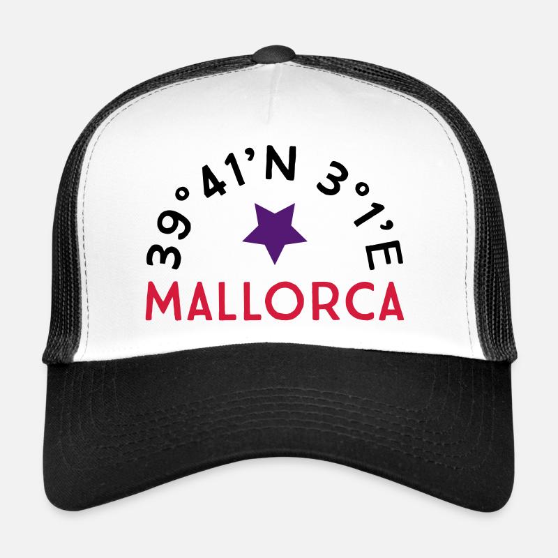 Mallorca - Trucker Cap - Weiß/Schwarz