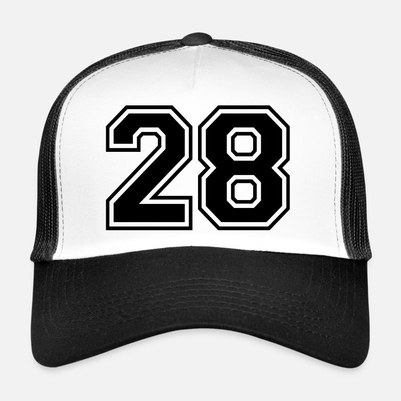 28 - Trucker Cap - Weiß/Schwarz