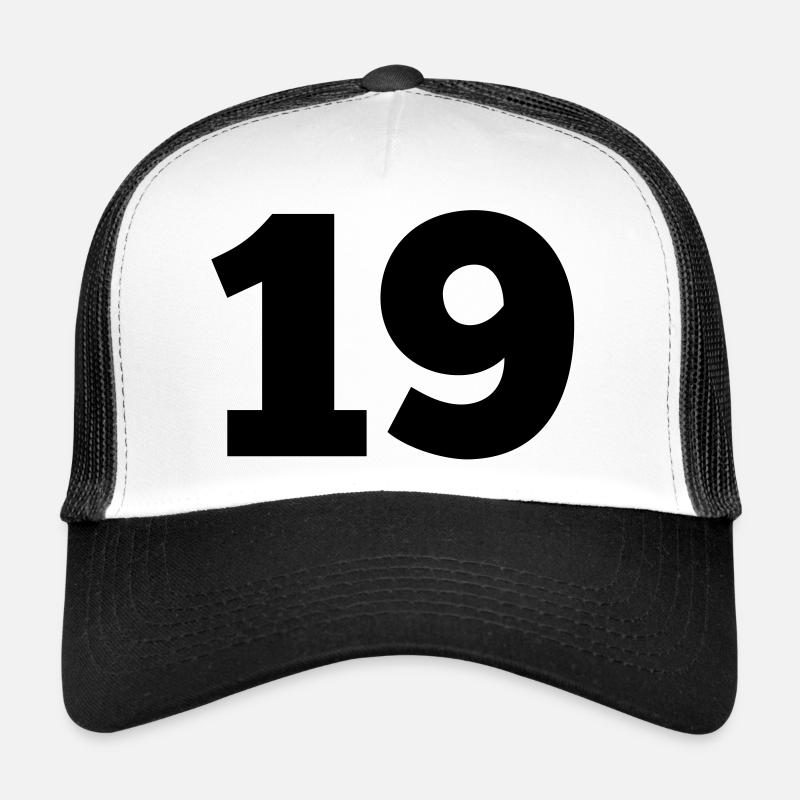 19a - Trucker Cap - Weiß/Schwarz