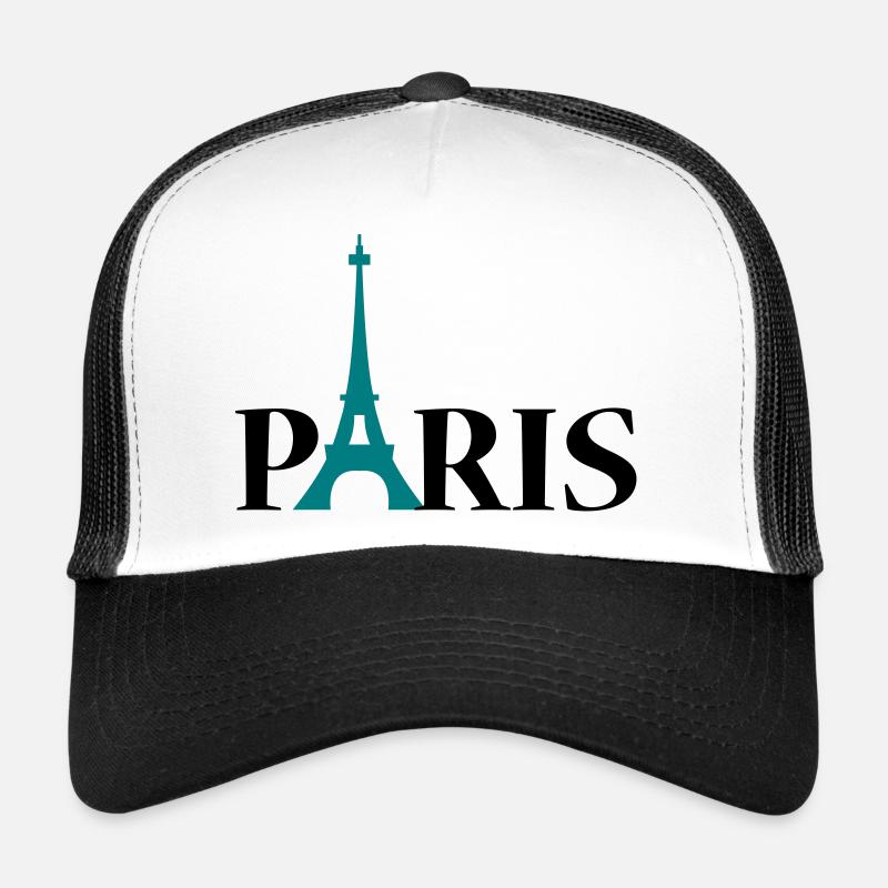 Paris Eiffeltoren / Eiffeltower / Tour Eiffel - Trucker Cap - Weiß/Schwarz