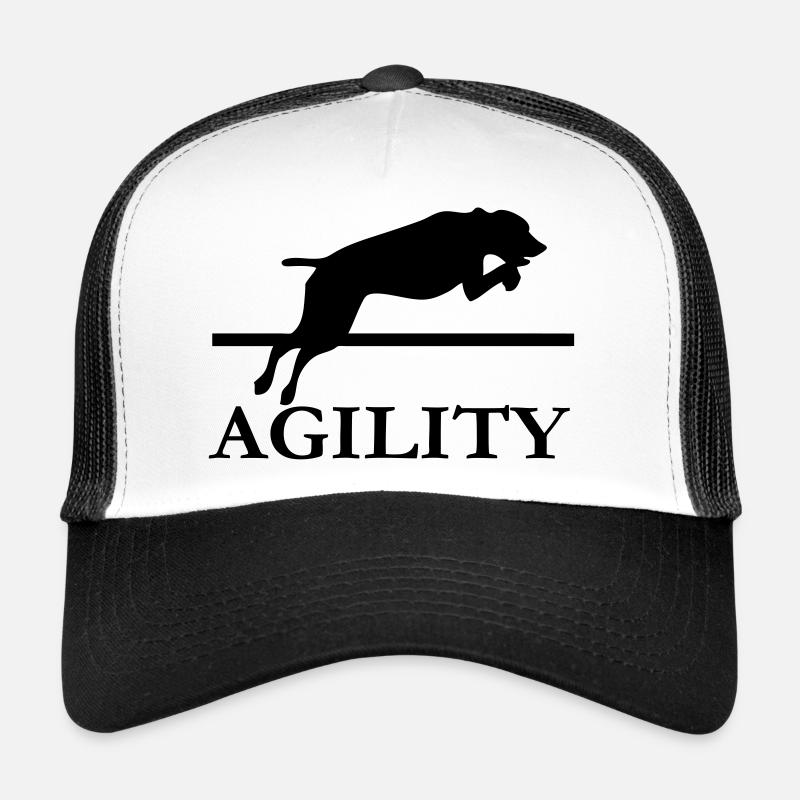 Agility Hundetraining Hundesport - Trucker Cap - Weiß/Schwarz