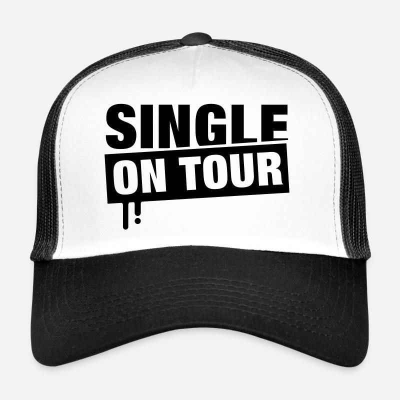 single_on_tour_f1 - Trucker Cap - Weiß/Schwarz