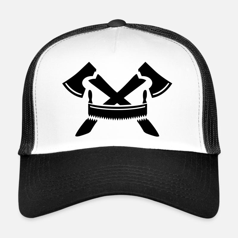 bûcheron - Casquette trucker  - blanc/noir