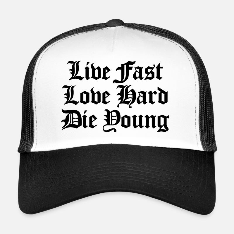 fast & hard - Trucker Cap - white/black
