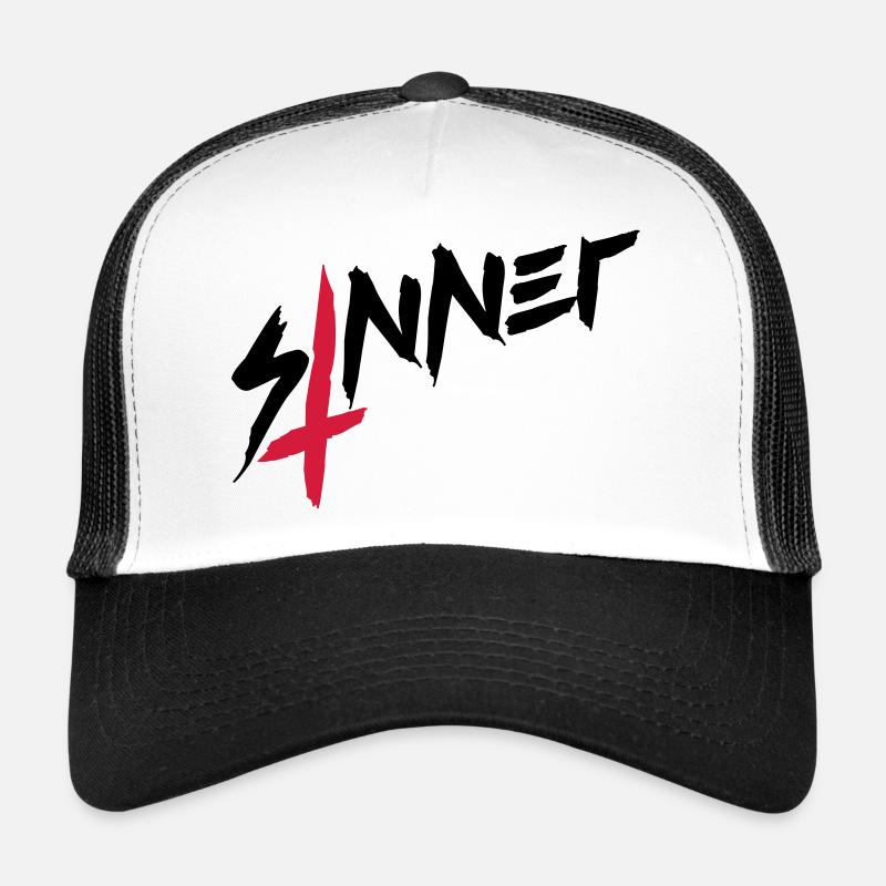 Sinner cross upside down Trucker Cap