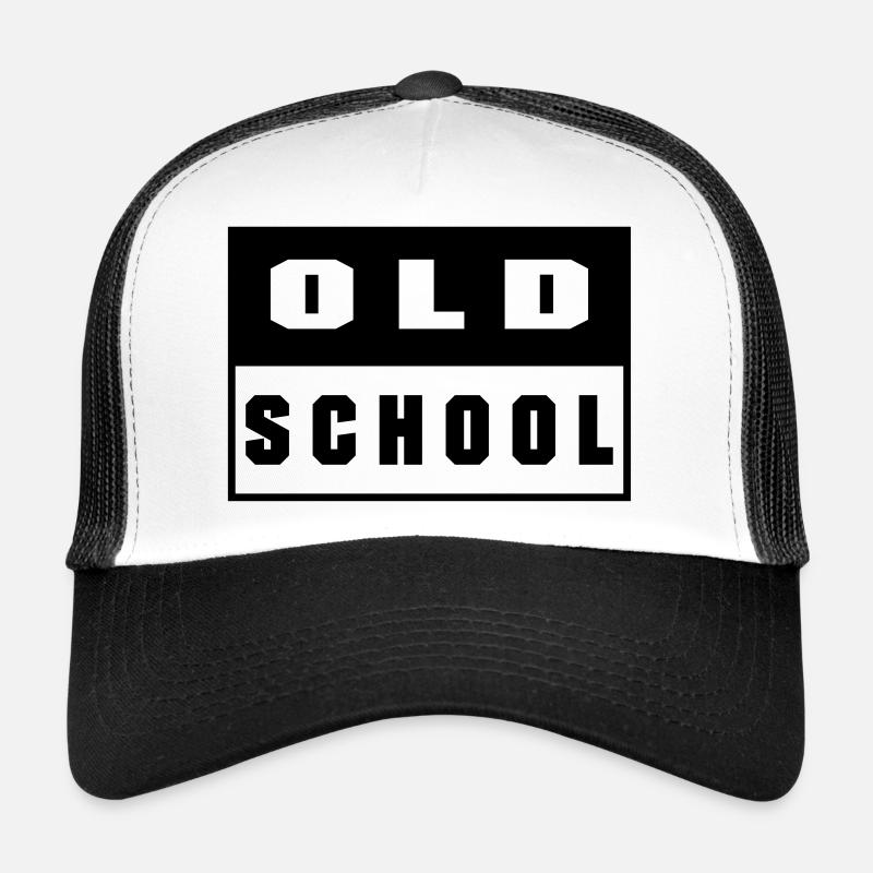 Old School - Casquette trucker  - blanc/noir