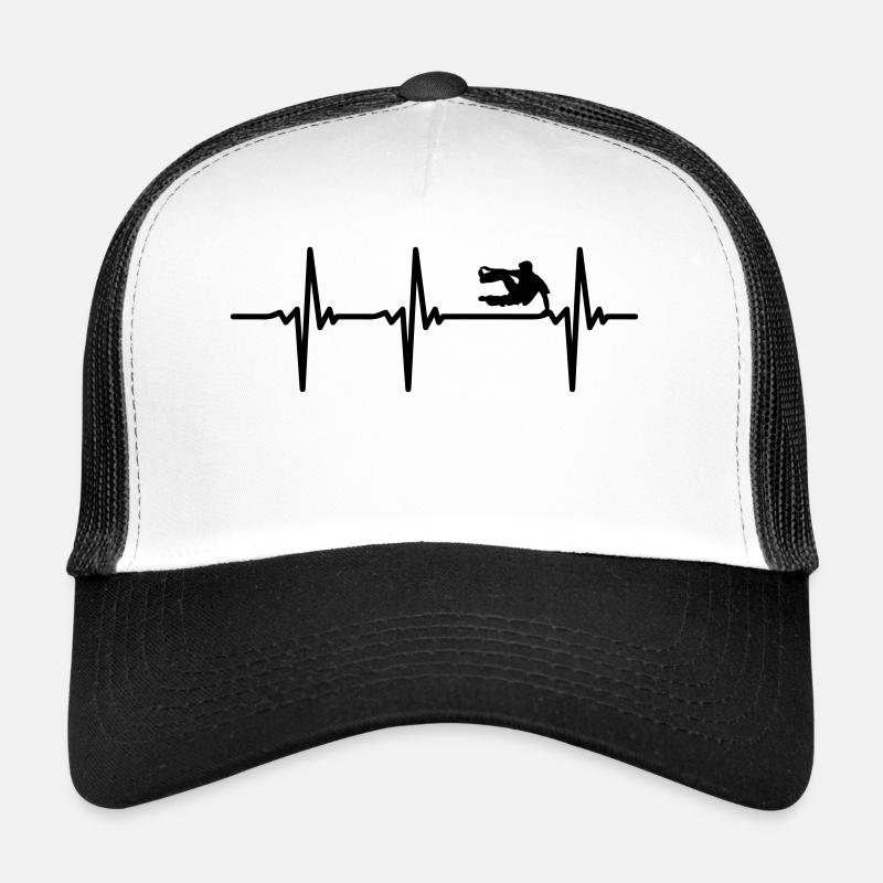 Herzschlag Parkour EKG - Trucker Cap - Weiß/Schwarz