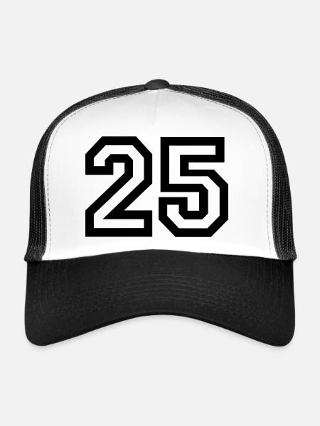 25 Collegestyle - Trucker Cap - Weiß/Schwarz