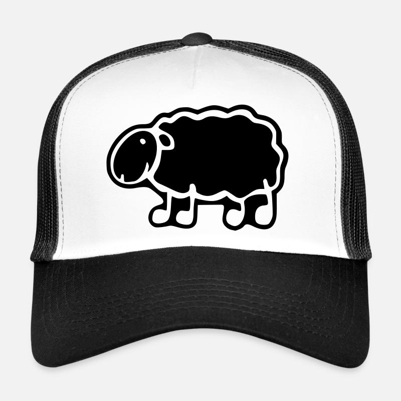 black sheep - Casquette trucker  - blanc/noir