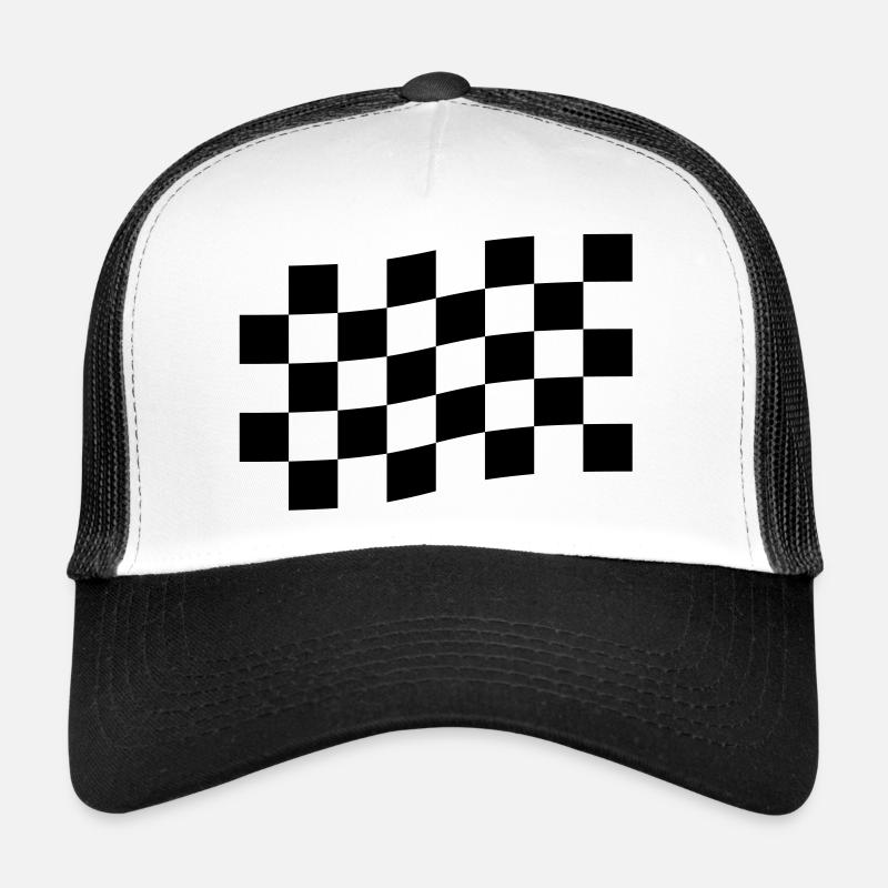 Zielflagge - Trucker Cap - Weiß/Schwarz