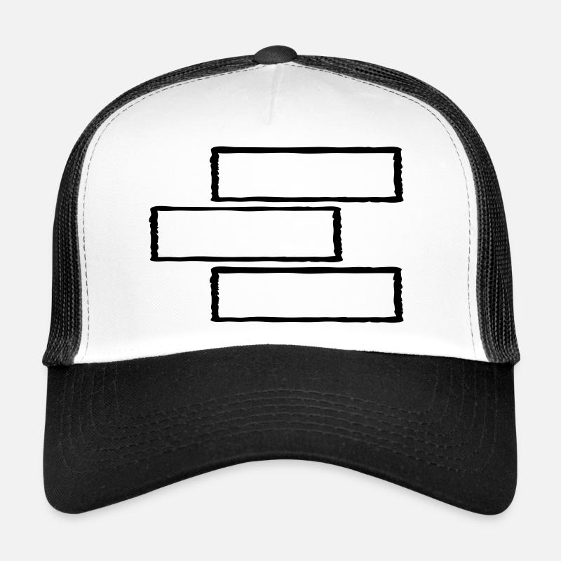 3 Rechteckige Rahmen Trucker Cap