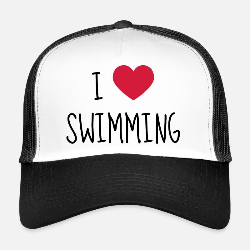 Schwimmen / Schwimmer / Diving / Scuba Diving - Trucker Cap - Weiß/Schwarz