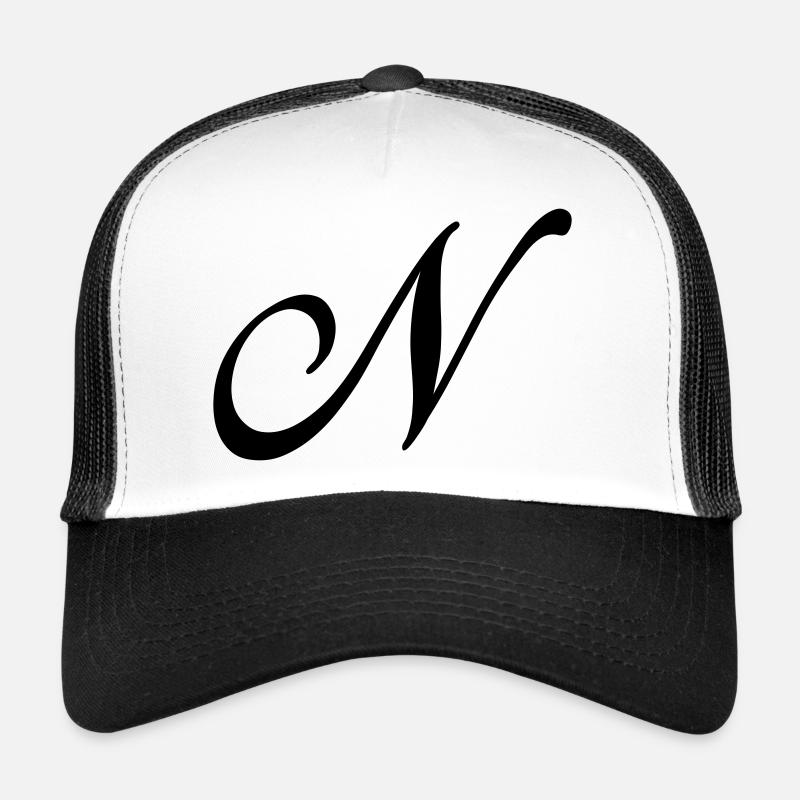 N - Trucker Cap - Weiß/Schwarz