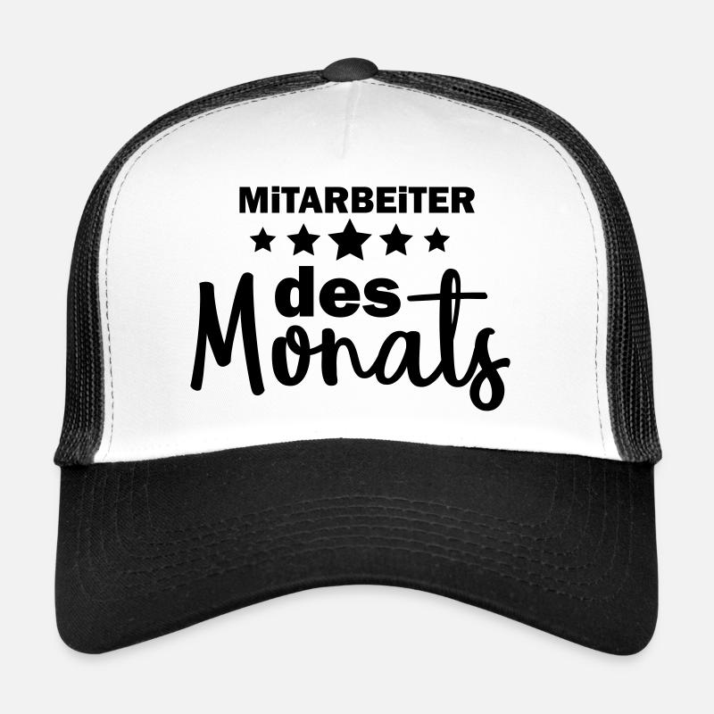 Mitarbeiter des Monats - Trucker Cap - Weiß/Schwarz