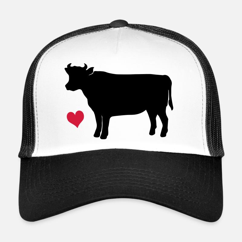 Kuh - Trucker Cap - Weiß/Schwarz